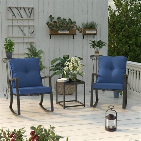 Kullavik Piece Patio Bistro Sets Outdoor Rocking Chairs Modern Patio