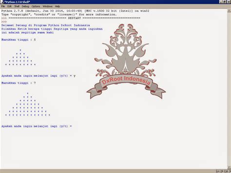 Membuat Segitiga Sama Kaki / Sisi bentuk bintang dengan program Python ...