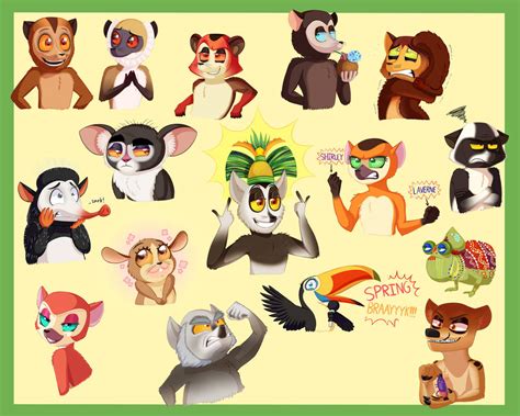 All Hail King Julien Characters by sweet-shroom on DeviantArt