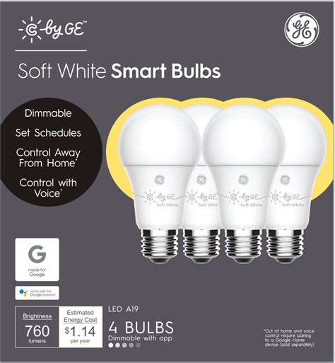 Best Buy C By GE A19 Bluetooth Smart LED Light Bulb With Google