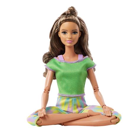 Barbie Made To Move Doll With 22 Flexible Joints And Long Wavy Brunette Hair Wearing Athleisure