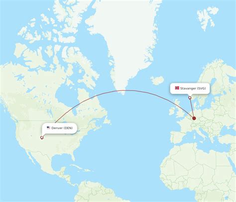 Flights From Stavanger To Denver SVG To DEN Flight Routes