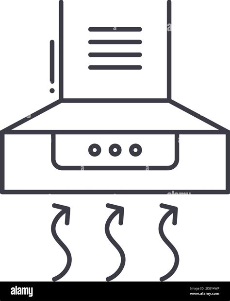 Dunstabzugshauben Symbol Lineare Isolierte Abbildung D Nne Linie