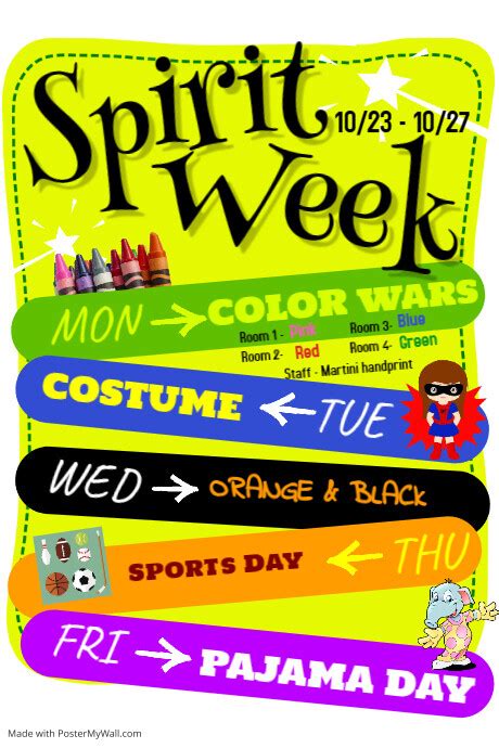 Copy Of Spirit Week Poster Postermywall