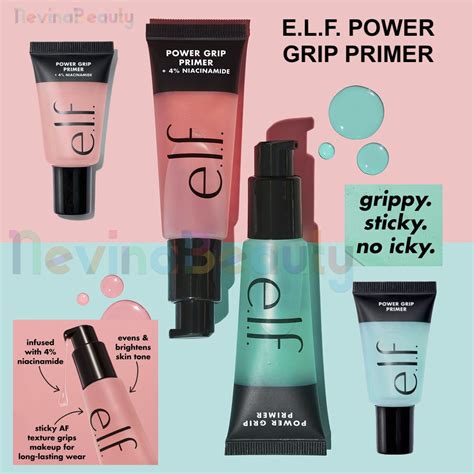 Elf Makeup Power Grip Primer Gel Milk Hydro Dupe Long Lasting