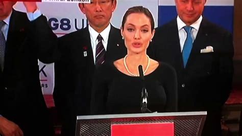 Angelina Jolie Speaks At G8 Conference Against Sexual Violence Youtube