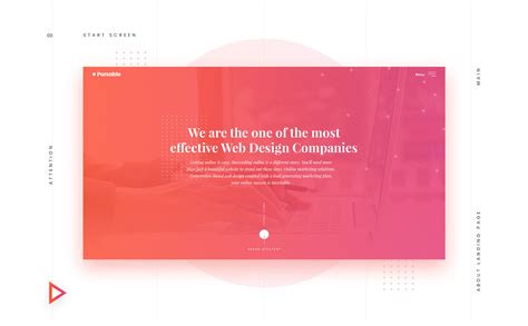 parsable  page scroll landing page behance