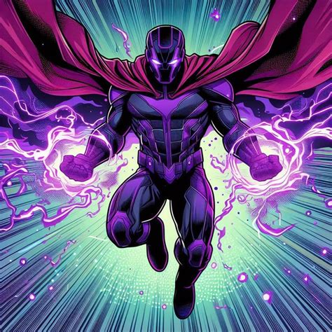 purple choker purple speedster purple hero red  purple superhero