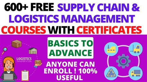 600 Free Supply Chain Management And Logistics Management Courses With