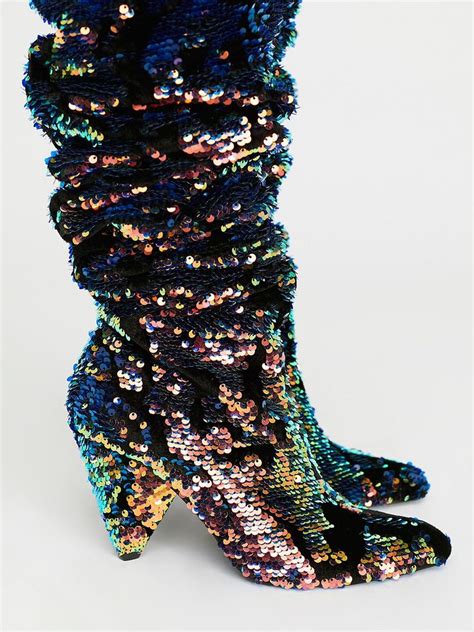 Midnight Party Sequin Boot Sequin Boots Sequins Pretty Shoes