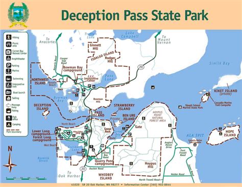 Deception Pass State Park Map Verjaardag Vrouw 2020