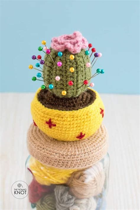 Cactus Amigurumi Pincushion Free Pattern TNK In 2024 Crochet Jar