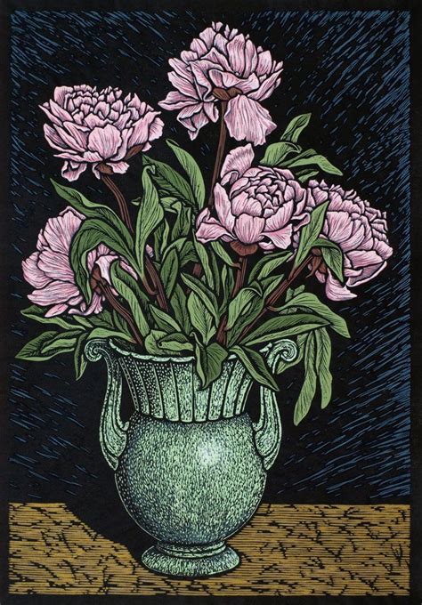 Still Life Linocuts Woodcut Art Linocut Linocut Prints