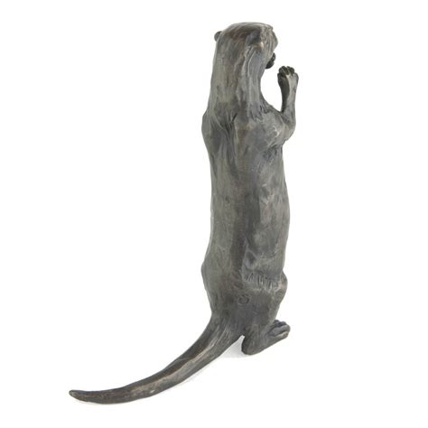 Bronze Otter Sculpture Standing Otter By Sue Maclaurin