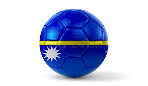 Bandera Nacional De Nauru En La Pelota De Fútbol Stock de ilustración