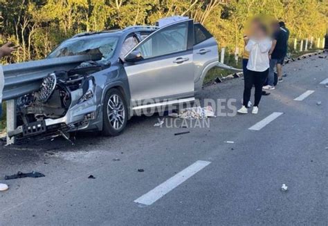 Madre e hijo fallecieron en trágico accidente en la carretera Mérida Cancún