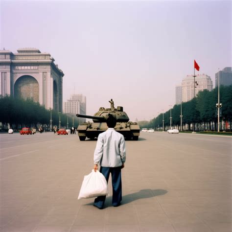 Selfie Tank Man Tiananmen Square 1989 : r/midjourney