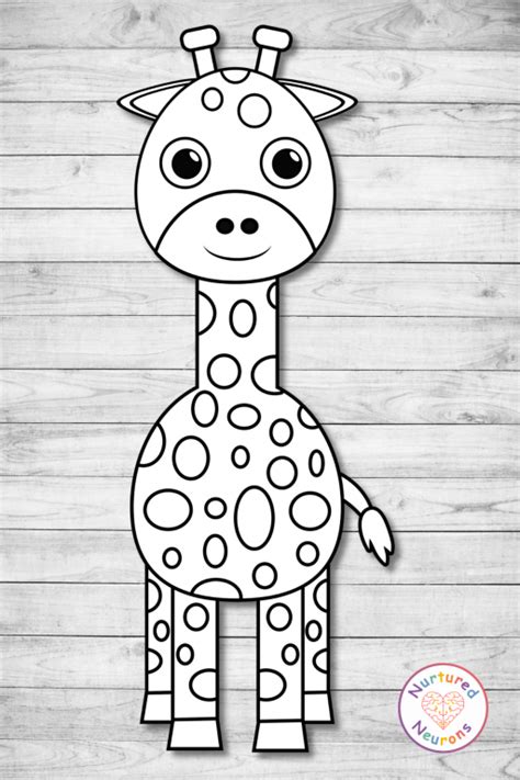 Build A Cute Giraffe Cut And Paste Craft Nurtured Neurons