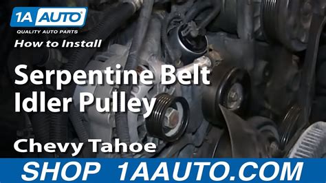 How To Replace Serpentine Belt Idler Pulley 1996 2008 Chevy Tahoe 1a Auto