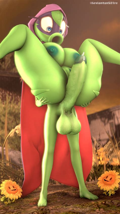 Rule 34 1boy 1girls 3d Green Shadow Pvz Leviantan581re Lifted Peashooter Pvz Plant