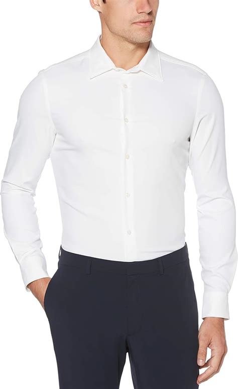 Perry Ellis Mens Slim Fit Solid Stretch Dress Shirt At Amazon Mens Clothing Store