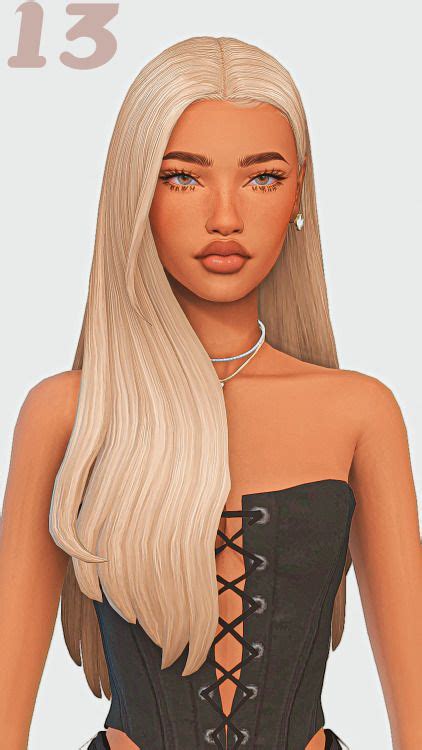 Straight Hair Maxis Match Edition Part 3 In 2024 Sims Hair