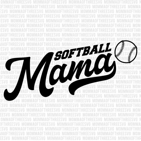 Softball Mama Svg Softball Svg Cricut Softball Mama Svg Softball Mom