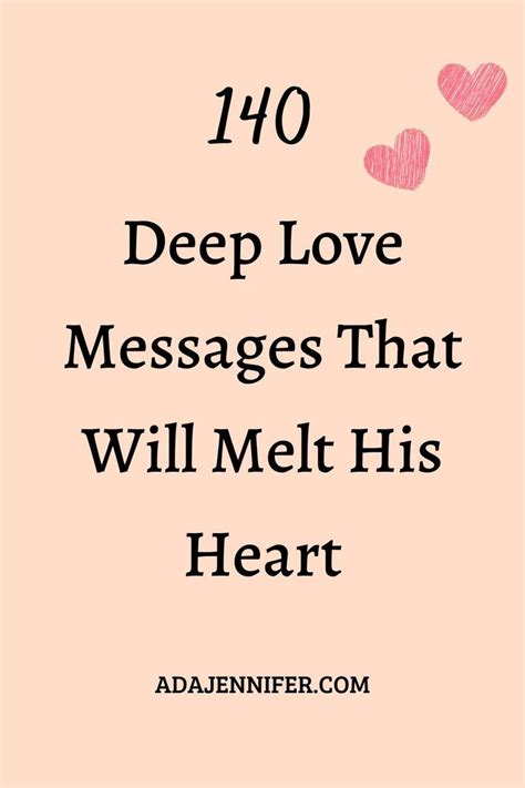 A Pink Background With Hearts And The Words 10 Deep Love Messages That