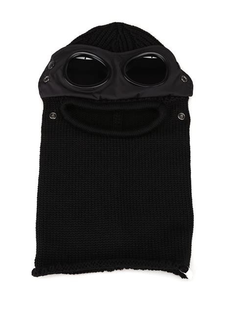 Beanies C.P. Company - Knitted wool ski mask with goggles ...