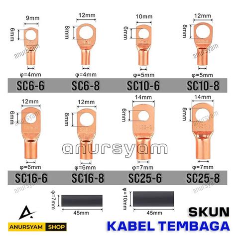 Jual Skun Kabel Tembaga Sc Sc Sc Sc Copper Ring Terminal Wire