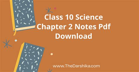 Class 10 Science Chapter 2 Notes Pdf Download 2024