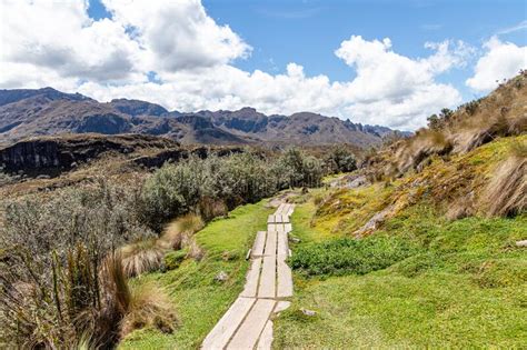 Hiking Path In Cajas National Park Ecuador Stock Image Image Of