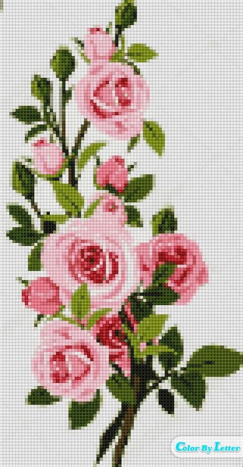 Pin By Ana Luisa Rincon On Punto De Cruz Rosas Colourful Cross Stitch