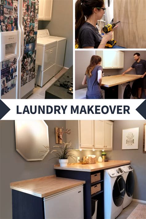 Eandks Laundry Makeover Laundry Makeover Laundry Room Makeover Diy Wood Countertops