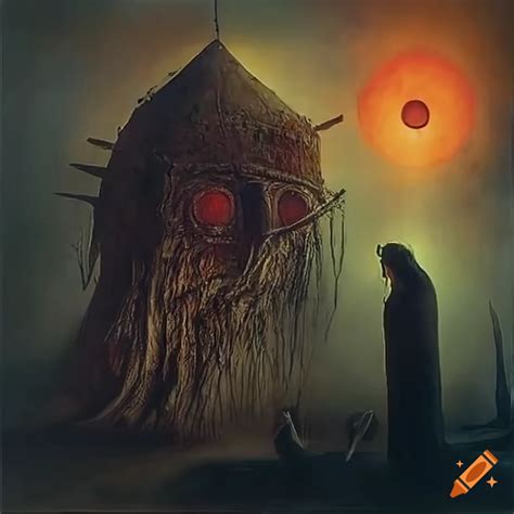 Surreal Painting By Zdzislaw Beksinski