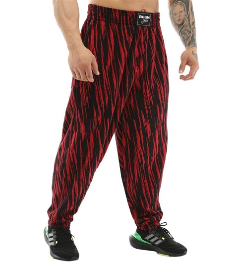 Men S Loose Fit Sweatpants With Pockets Baggy Pants Bgsm Pnt1378 Blackandred