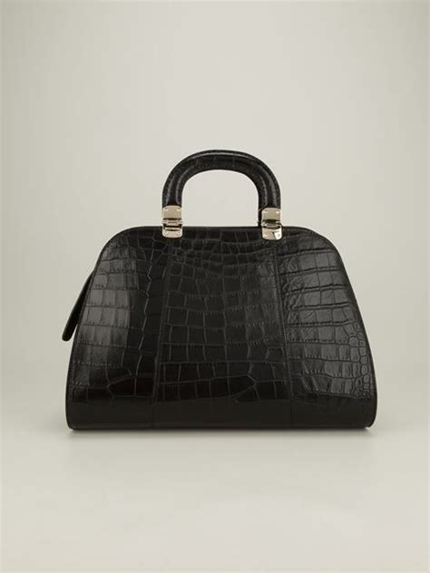 Emporio Armani Crocodile Effect Tote Farfetch Tote Bag Design