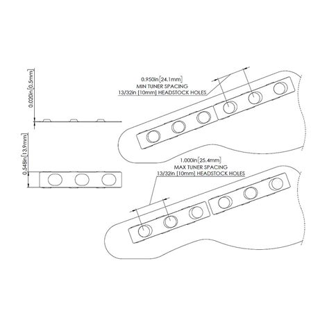 Hipshot Grip Lock Open Gear Locking Tuners In Line Right Handed