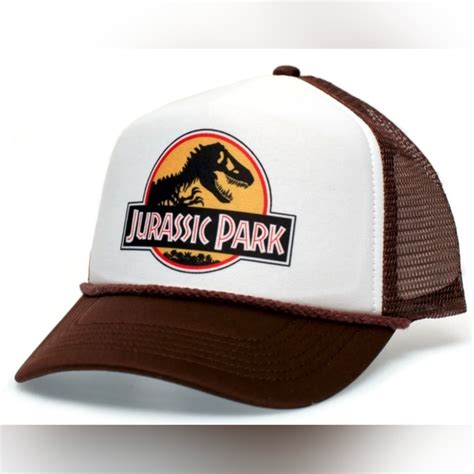 Accessories Jurassic Park Hat Curved Truckers Movie Logo Cap Adult Adult Onesize 9s Movie