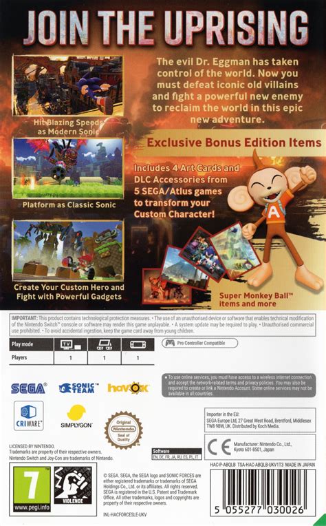 Sonic Forces Episode Shadow Box Shot For Nintendo Switch Gamefaqs