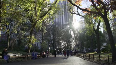 New York - Circa 2009: Central Park In 2009. People Walking In Central ...