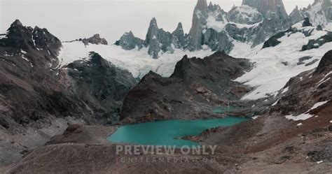 Laguna De Los Tres And Laguna Sucia At The Foot Of Fitz Roy Mountain In