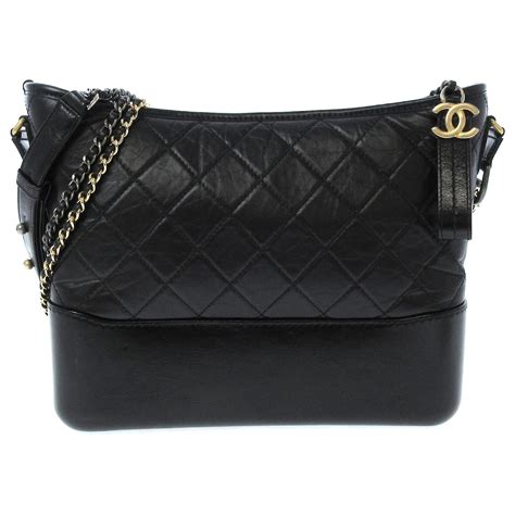 Chanel Gabrielle Black Pony Style Calfskin Ref Joli Closet