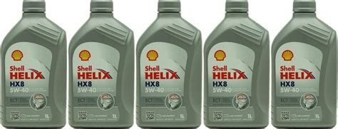 Shell Helix HX8 ECT 5W 40 Motoröl 5x 1l 5 Liter SAE 5W 40 Auto