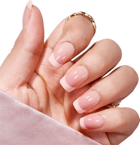 French Tip Press On Nails BTArtbox 30Pcs Soft Gel French Nails Fake