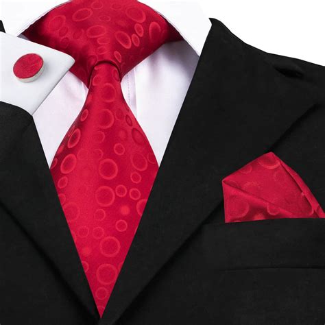 C Hi Tie Red Silk Men S Necktie Fashion Wedding Party Business