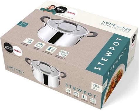 Oala Inox Cu Capac Tefal Jamie Oliver Home Cook Litri Inductie