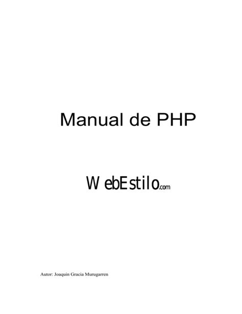 Manual De Php