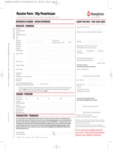 Receive Form Slip Penerimaan Bank Cimb Niaga Fill And Sign