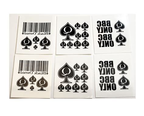 Buy Sheet Two Of Each Qos Bbc Only Black Owned Temporary Tattoo